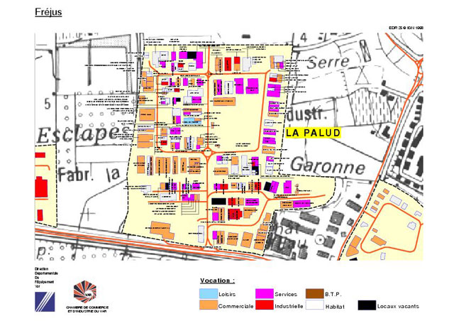 Plan de la Zone d'Activité de la Palud
