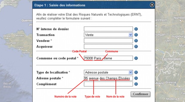 Localisation de l'immeuble