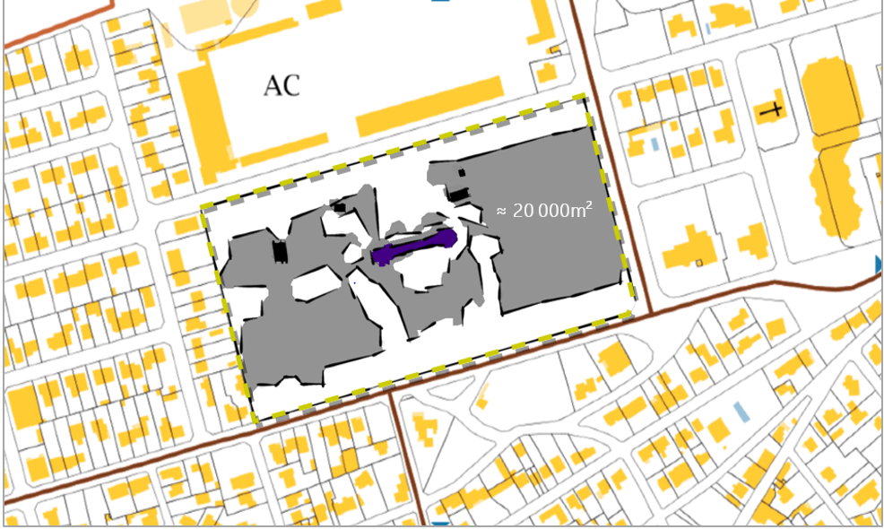 Plan surface constructible d'un terrain