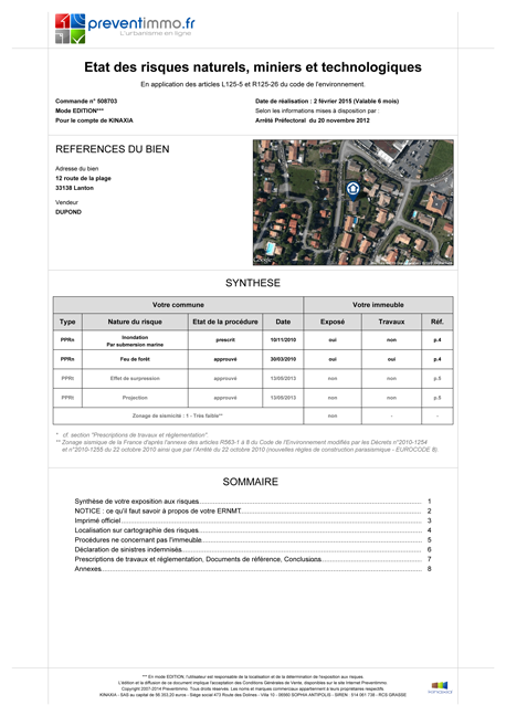 Modèle de diagnostic ERNMT / ERNT