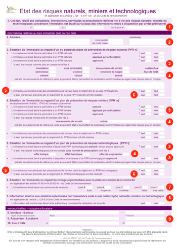 Comment remplir l'état des risques