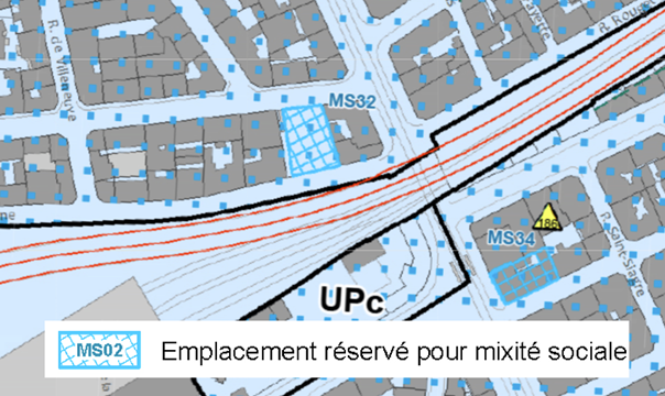 Emplacement réservé pour un programme de logements